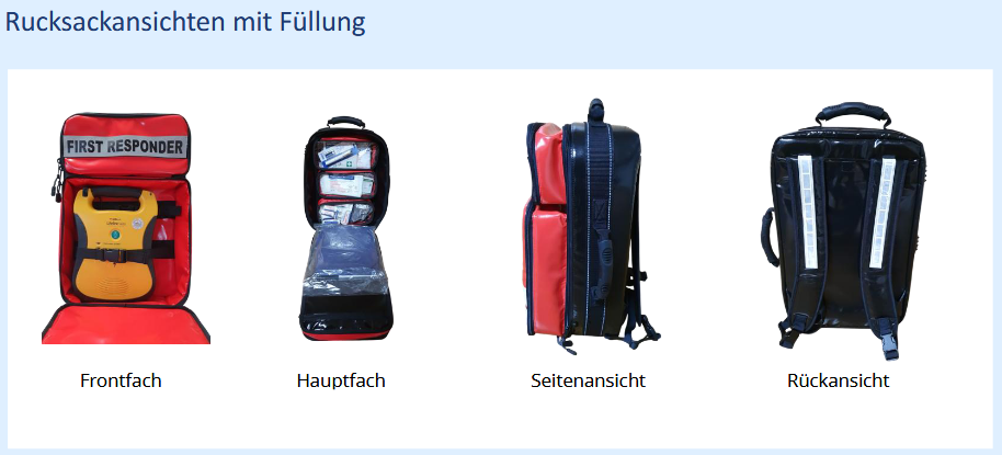TKW Medical AED-First Responder Rucksack mit AED