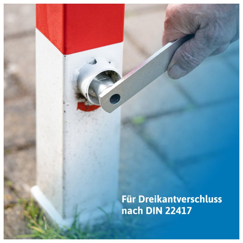 Dönges Schlüssel für Absperrpfosten, Dreikantschlüssel M12 19 mm, Dreikant M12
