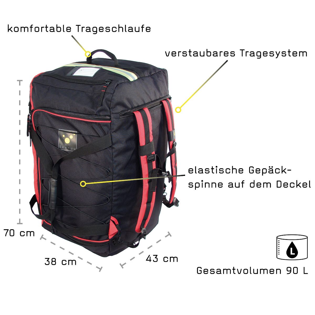 TEE-UU RAGBAG Bekleidungstasche