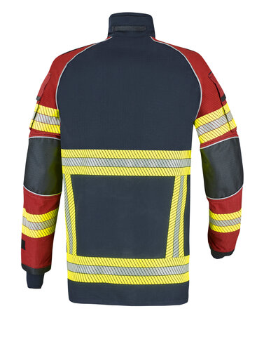 Einsatzjacke X-Pro Dynamic, schwarzblau/rot