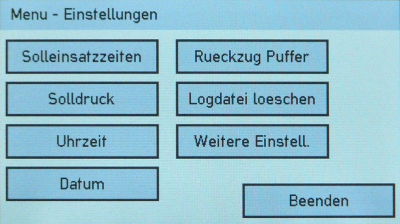 Auswahl Einstellungen