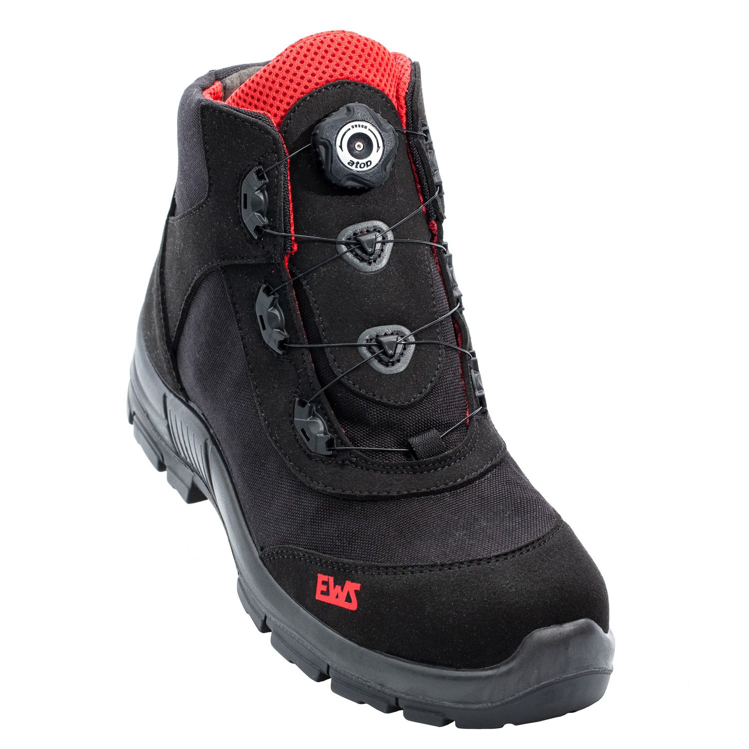 EWS Schutzstiefel DYNAMIC SAFETY knöchelh. schwarz/rot o.A.