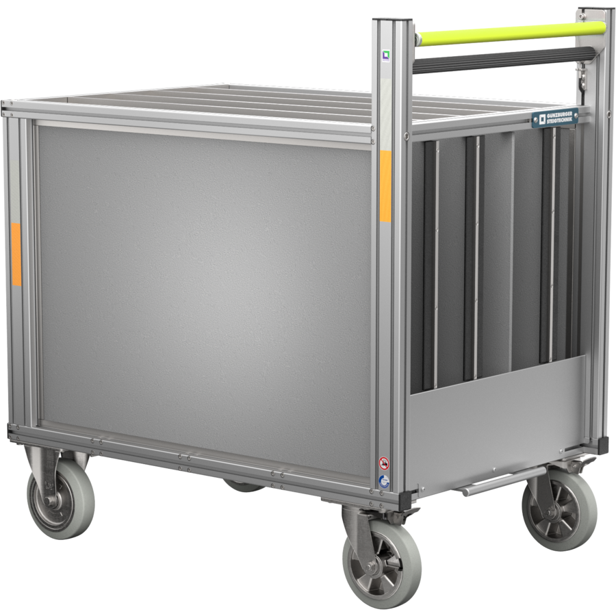 Rollcontainer für Schlauch, gebuchtet/gerollt