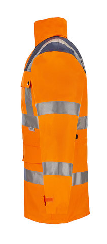 WATEX Warnschutz-Parka, leuchtorange/blau