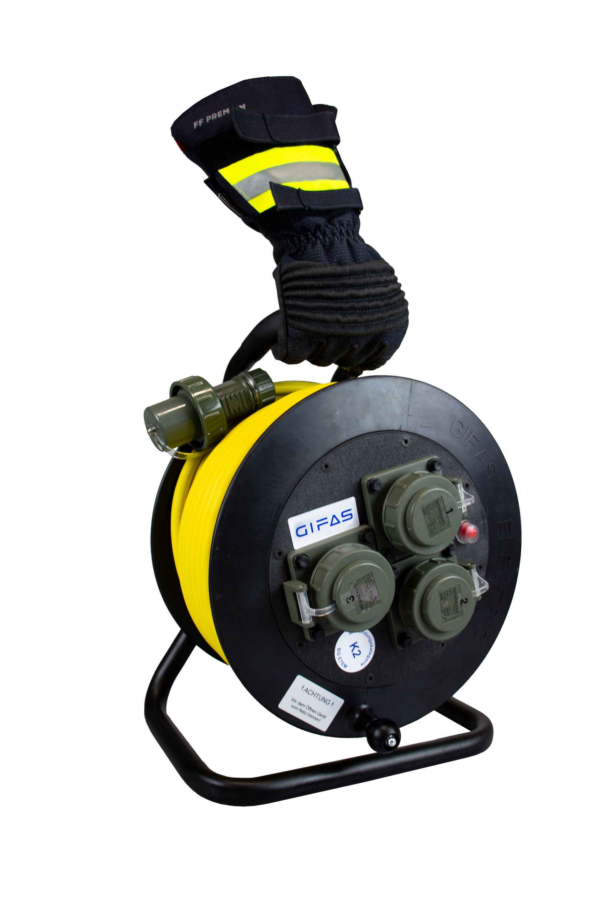 Leitungstrommel 230 V 50 m lang nach DIN EN 61242, mit Thermoüberlastschutz