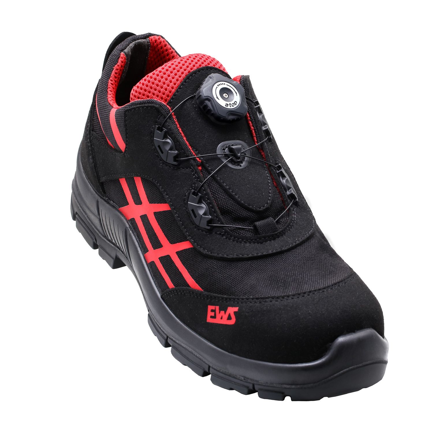 EWS Halbschuh DYNAMIC SAFETY Form A schwarz/rot mit Applik.