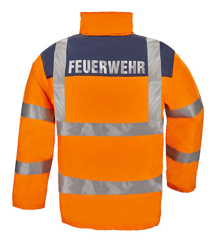 WATEX Warnschutz-Parka, leuchtorange/blau