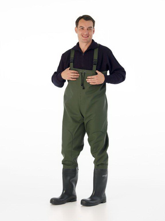 Wathose (Kanalhose) mit PVC-Stiefel  beschichtetes Gewebe