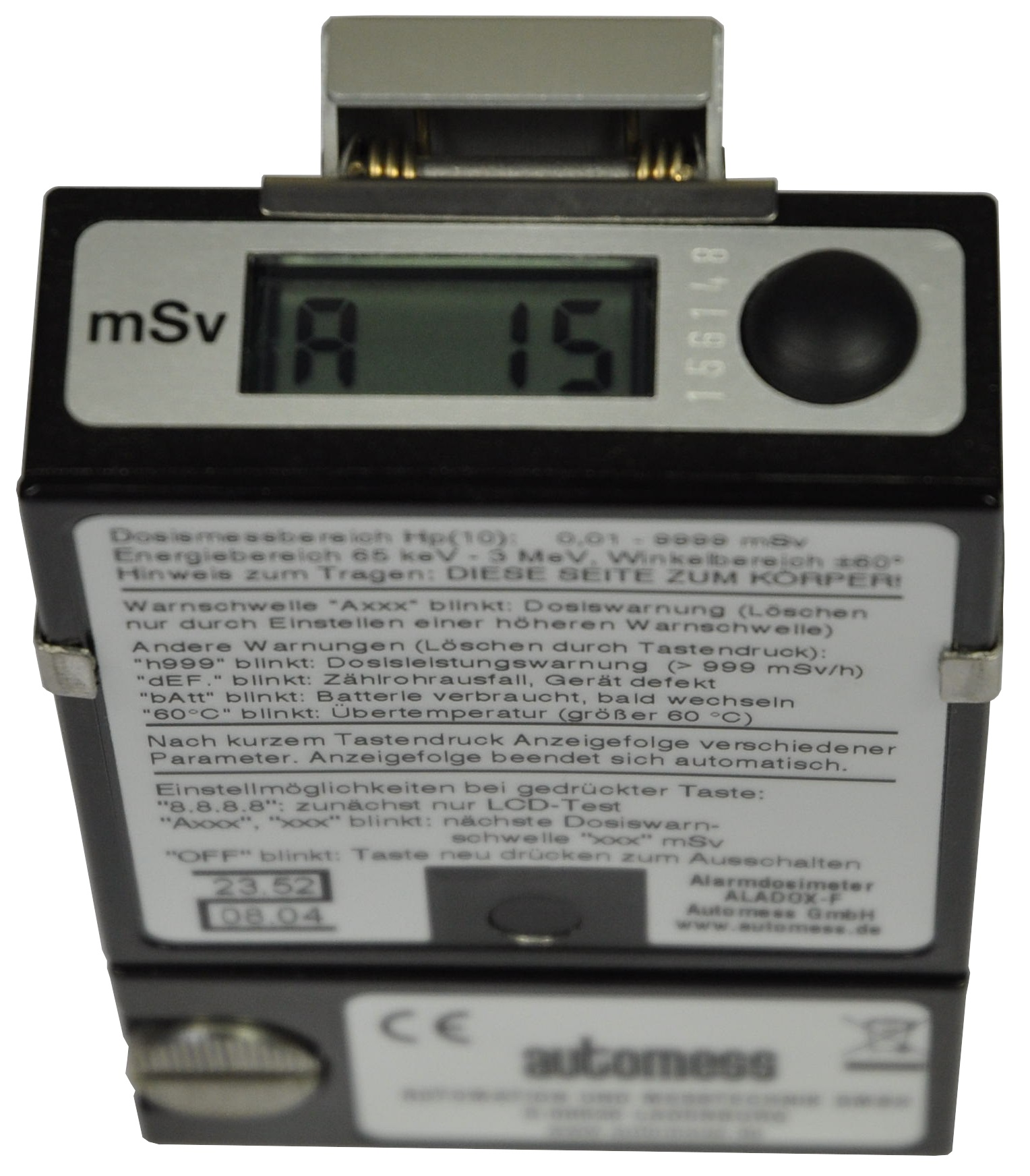 Dosiswarngerät (Alarmdosimeter) ALADOX-F