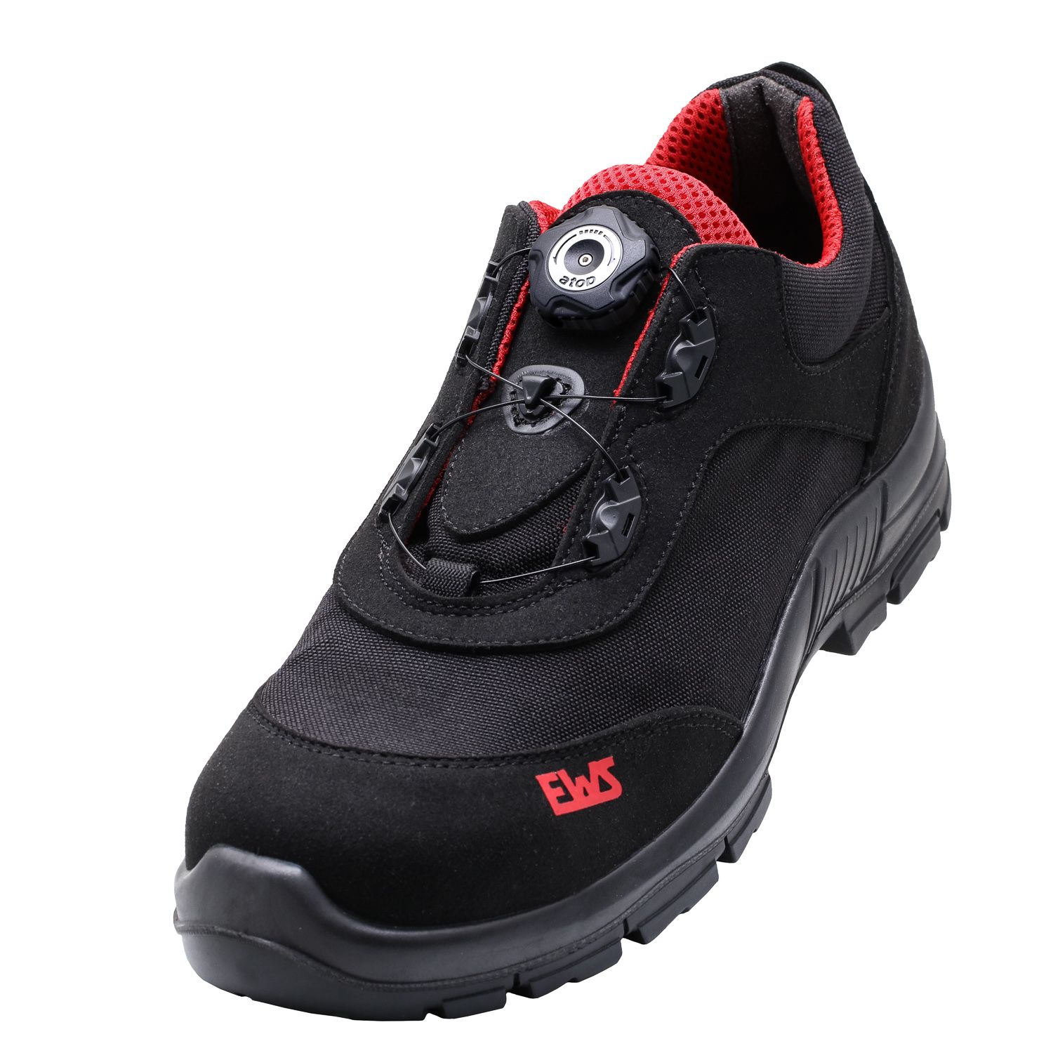 EWS Halbschuh DYNAMIC SAFETY Form A schwarz/rot ohne Applik.